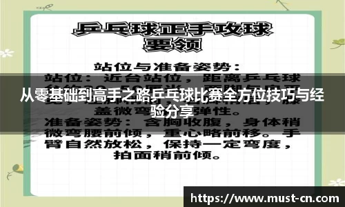 从零基础到高手之路乒乓球比赛全方位技巧与经验分享