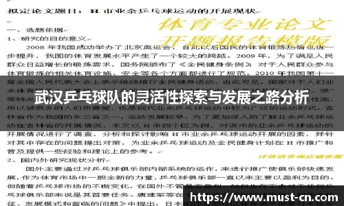 武汉乒乓球队的灵活性探索与发展之路分析